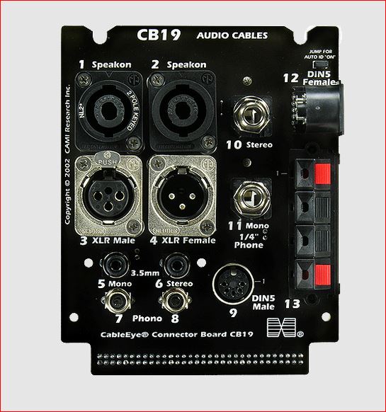 CableEye 749 / CB19 Interface Board (Audio Cables)