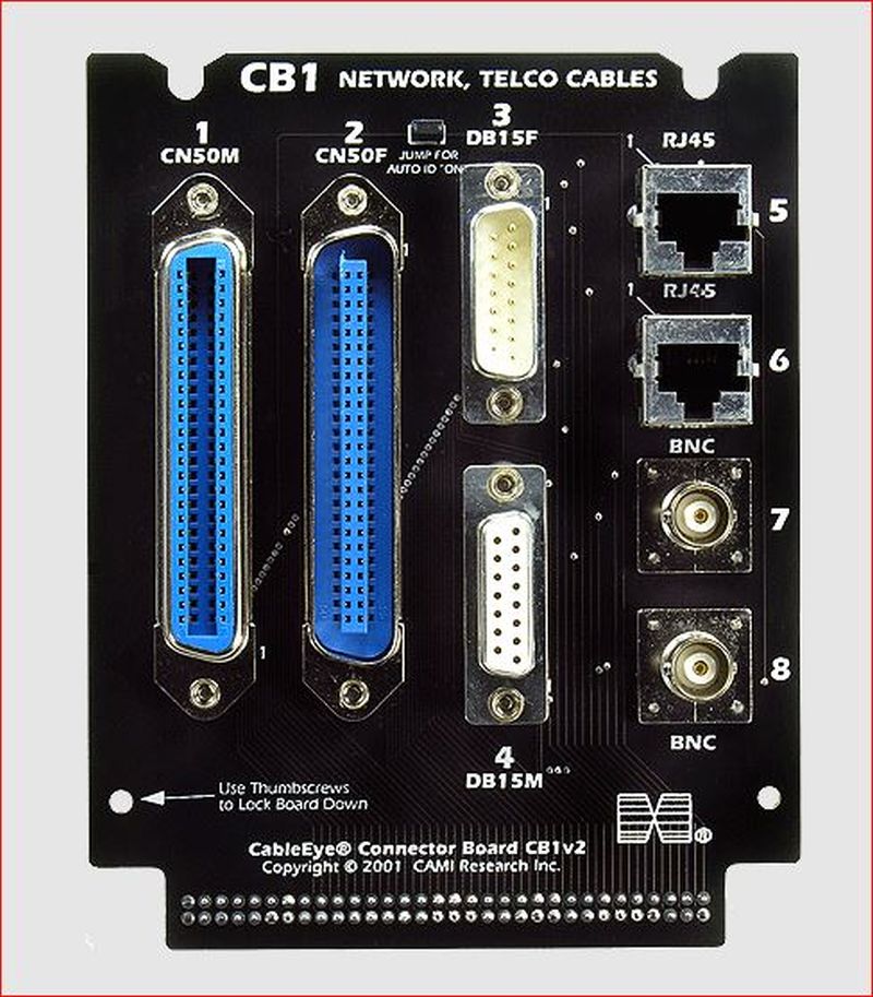 CableEye 731 / CB1 interface board (Telco, RJ45, DB15, BNC)