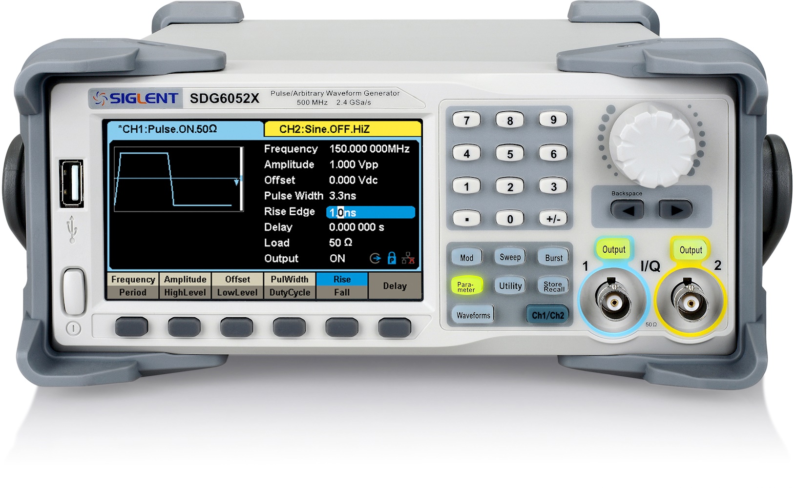 Siglent SDG6052X Funktionsgenerator / Der SDG6052X Funktionsgenerator besitzt eine Bandbreite von 500 MHz, sowie 2 Kanäle.